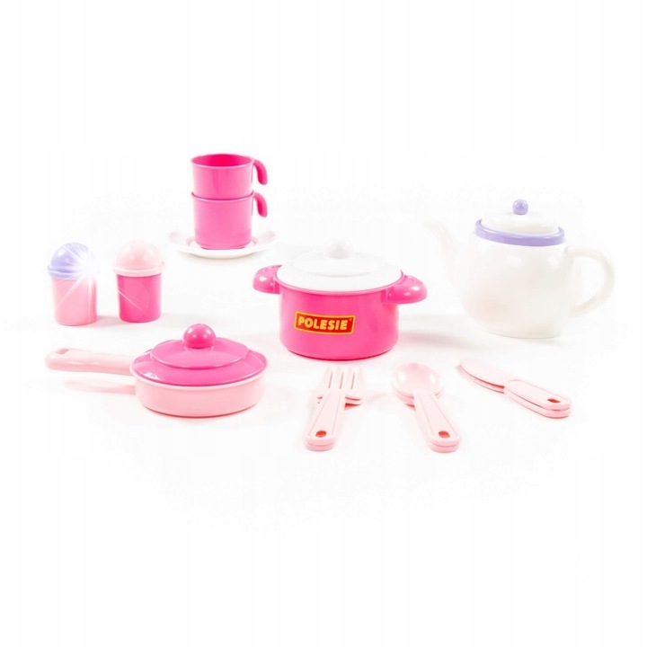 Polesie konyhai játékszett kislányoknak, műanyag, többszínű, 0,50x0,31m