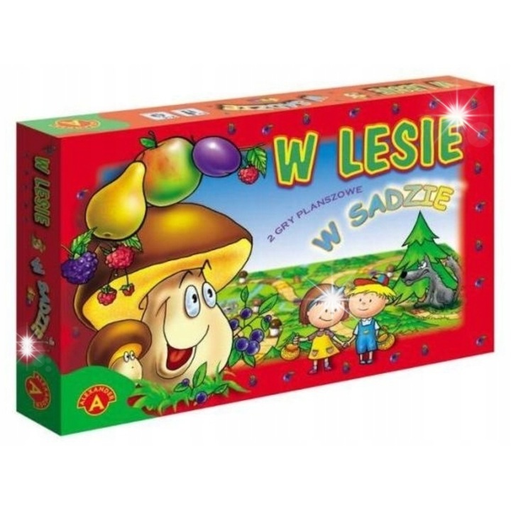 Grzybobranie társasjáték, 4 bábu, 39 kiegészítő, 2 arc, gyerekeknek