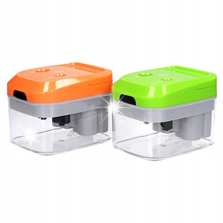 Ascutitoare electrica cu 2 lame, Koh-I-Noor, pentru creioane si pixuri, cu recipient pentru resturi, alimentare cu baterii sau adaptor, set.