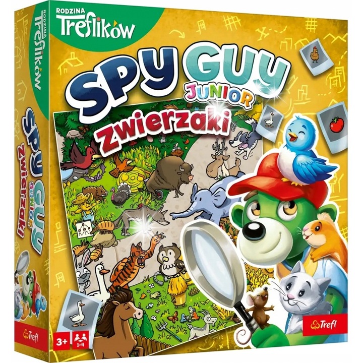 Spy Guy Junior Zwierzaki társasjáték, 2 bábu, 1m-es tábla, komplett készlet