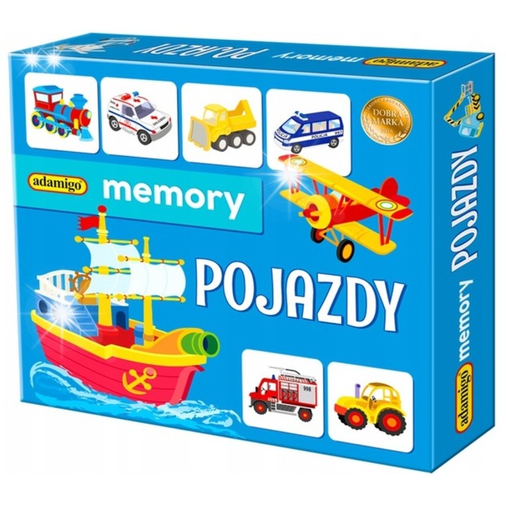 Adamigo memória játék, Járművek, 48 kártya, 2-6 játékos, 3 év+