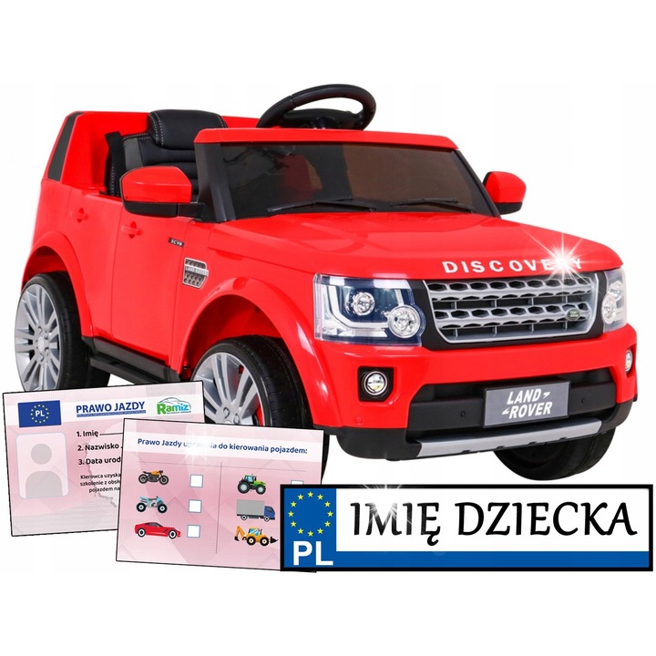 Електрическа кола за деца Ramiz Discovery, 2 мотора, 3 скорости, многоцветна, размери 101x67x54см, комплект с регистрационна табела.