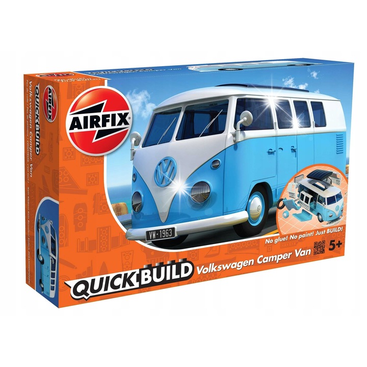Camper plastic Quickbuild, 155x235x60mm, albastru, set pentru copii