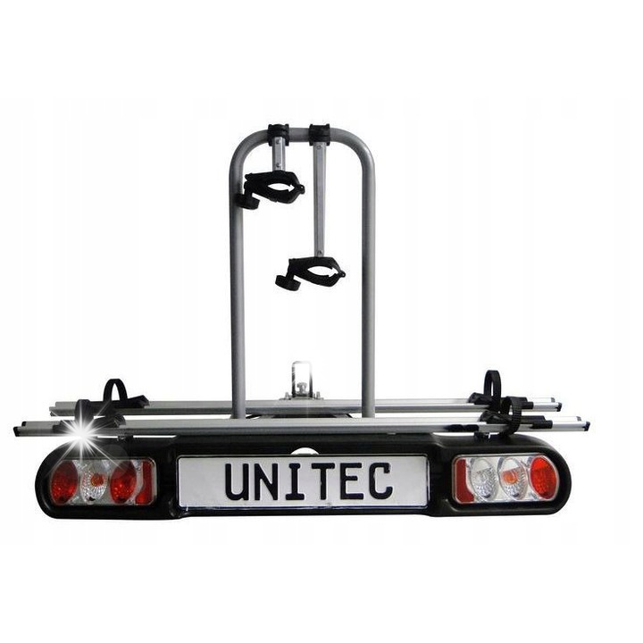 Unitec ATLAS Evolution kerékpártartó, alumínium, összecsukható, 2 kerékpárhoz, 3-ra bővíthető, 50x20x20cm, fekete