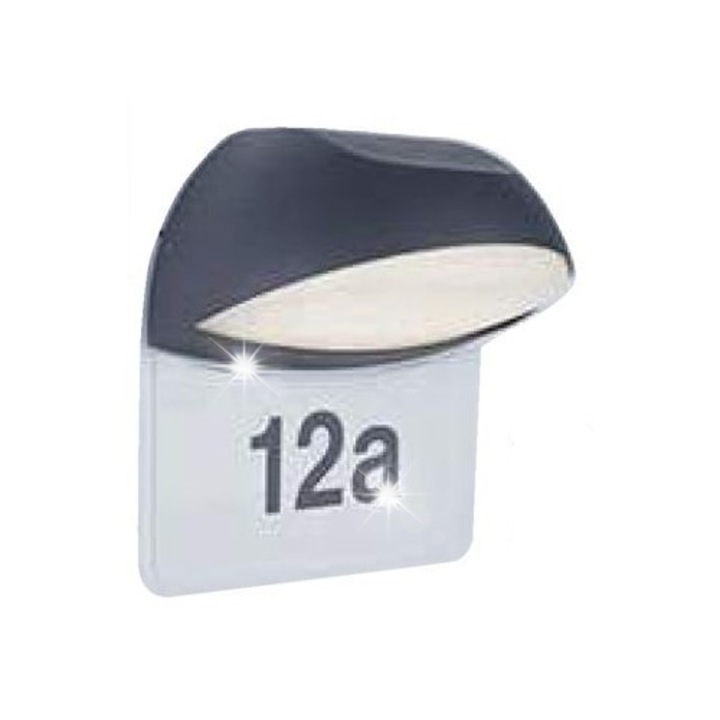 LED аплик за осветяване на номера на къща, 7W, 400 лумена, IP54, 18см