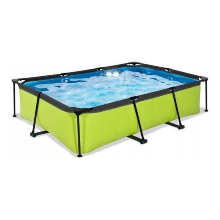 Басейн EXIT правоъгълен 220x150x65 см, зелен, вместимост 1800 литра, за 3 потребители