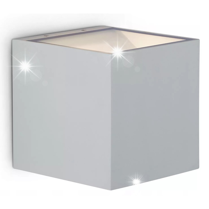 Аплик Toom Milan, 3000K, 7,5W, сив, 102x102x105мм