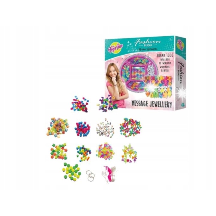Set creativ Stnux pentru realizarea bijuteriei, 1000 de margele, multicolor