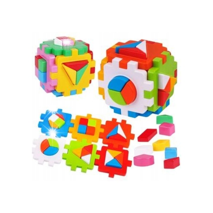 Играчка за сортиране, Technok, логически сортер, сензорно развитие, многоцветен