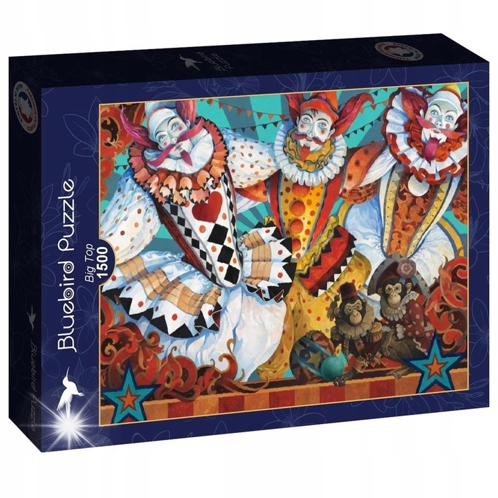 Bluebird oktató puzzle, 1500 darabos készlet, 85x61cm, többszínű