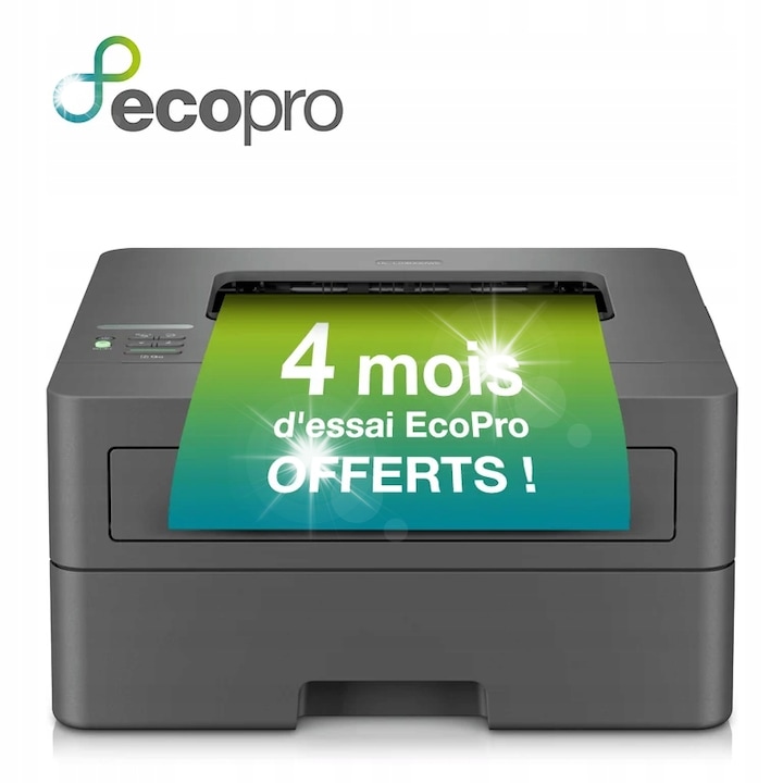 Лазерен принтер A4 Brother HL-L2400DWE, 1200x1200 DPI, Wi-Fi, черен, 30 стр./мин