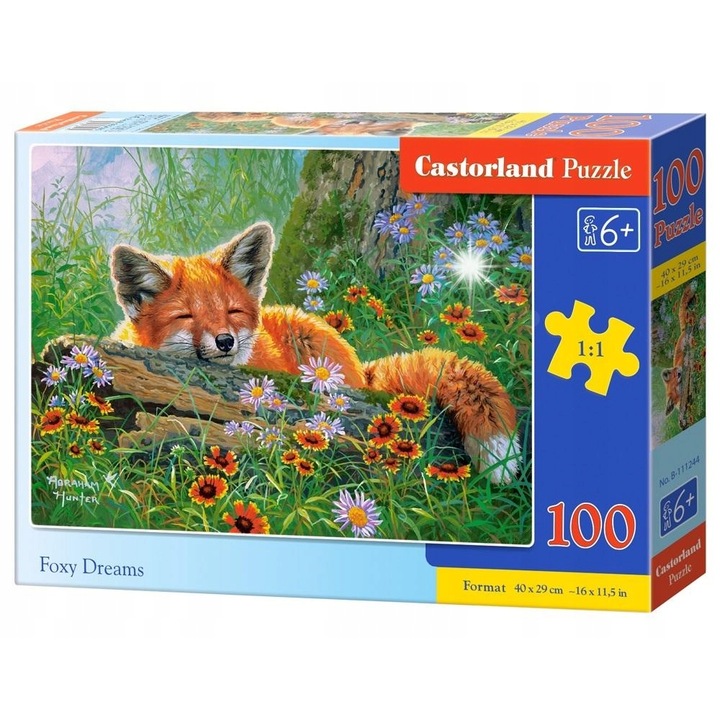 Пъзел Castorland FOXY DREAMS 100 елемента, 40x29см, за млади хора, логическа игра