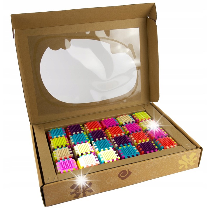 Строителен комплект KLOCKI, Максик, цветни блокчета, от качествена пластмаса, 30x30 см