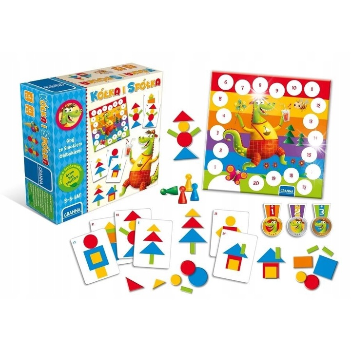 Társasjáték Kolka és Spolka, 3 nehézségi szint, 64 figura, 273x189x53mm