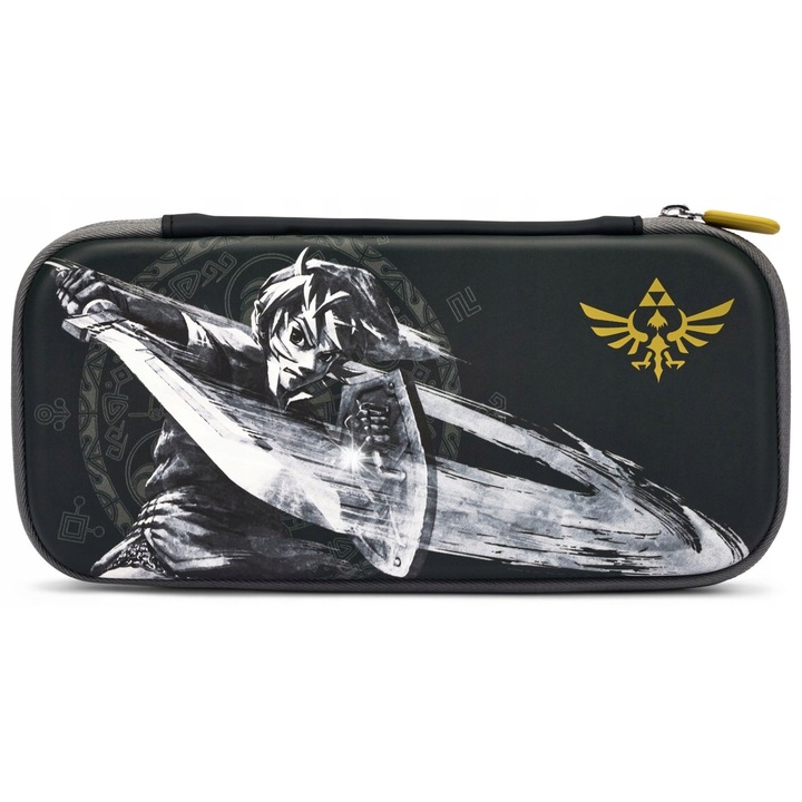 Тънък калъф за Nintendo Switch, Switch Lite, OLED, с поддръжка на игри, дизайн Zelda Battle-Ready Link, многоцветен