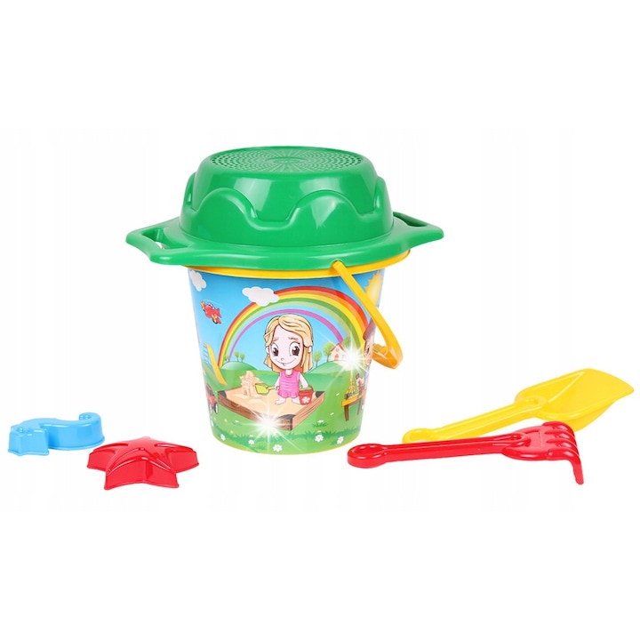 Комплект играчки за плаж, Технок, форми за пясък, микс модели, различни цветове