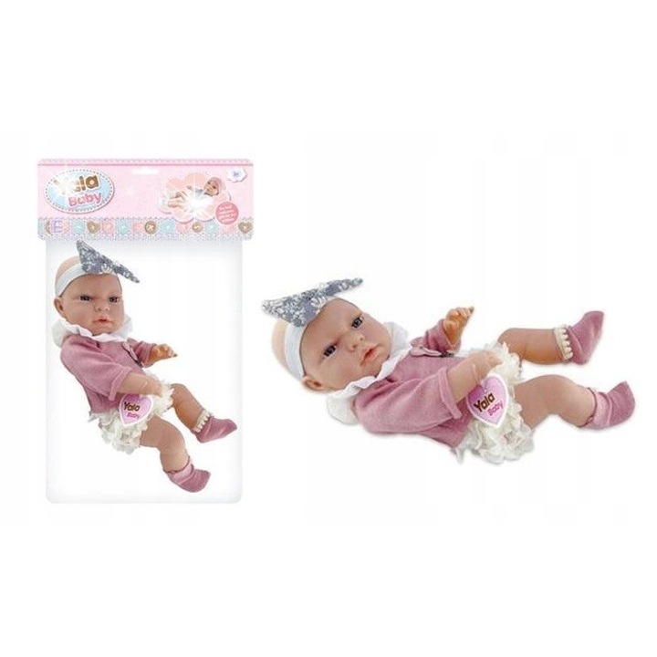 Rózsaszín oktatóbaba, 30x45cm, készlet 3 éves kortól