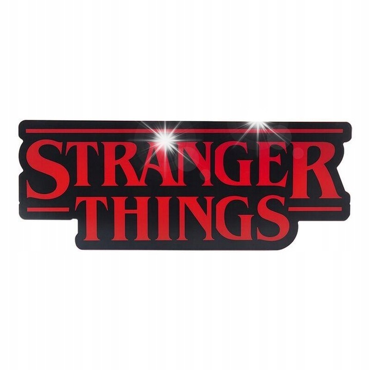 Лампа 3D Stranger Things - Лого V2, Paladone, 30см, червено-черно, за стена или бюро