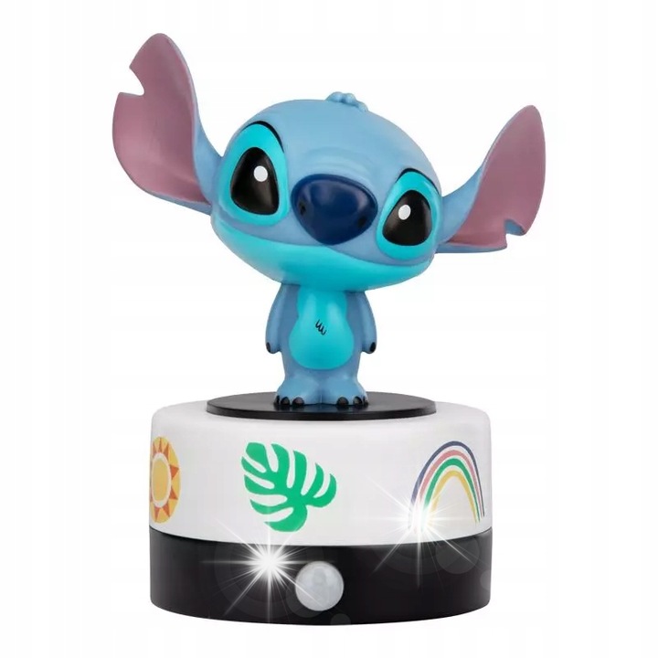 Lampa de veghe copii Paladone Stitch, 15cm, cu sunete, activare prin miscare