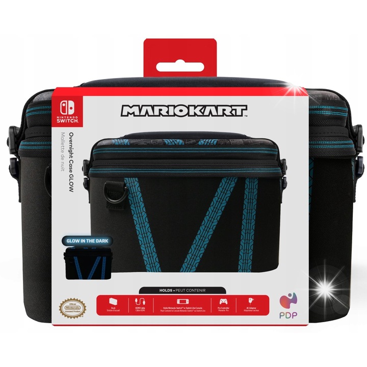 Комплект Waliza PDP Nintendo SWITCH + Калъф Slim Travel Mario, 27x15x27см, многоцветен