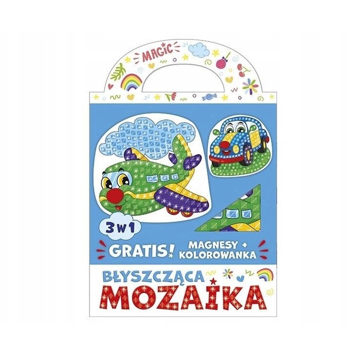 Комплект за занаяти, диамантена мозайка, 2 шаблона, различни цветове