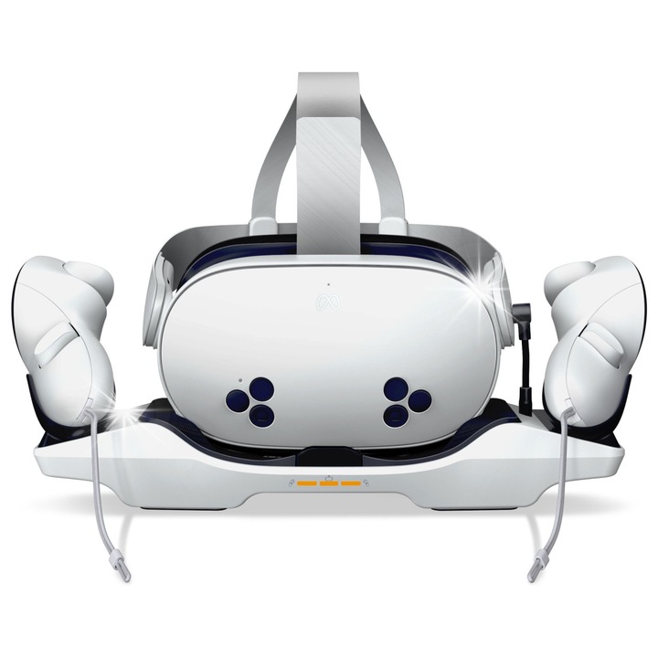 Зарядна станция PowerA за Meta Quest 3/3S, комплект с 2 батерии, USB-C порт, стабилна