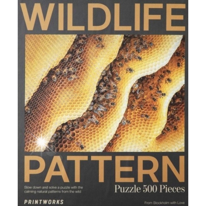Puzzle Printworks, 500 darab, 52x38cm, méhecske mintás