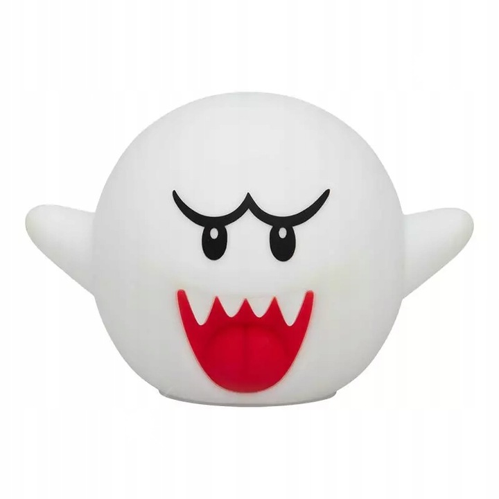 Детска нощна лампа Paladone Super Mario Boo, 15см, силикон, 3 нива на интензитет, презареждаема