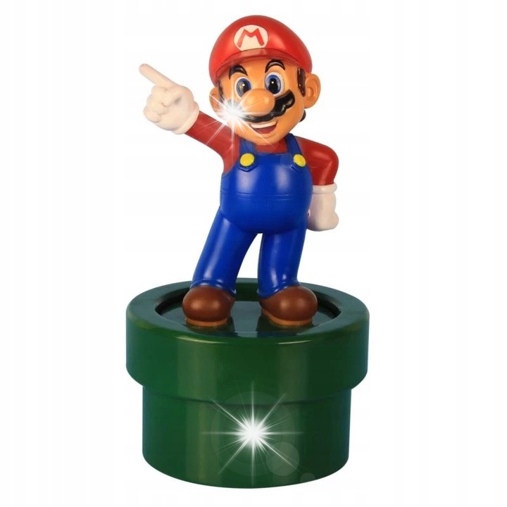 Нощна лампа Super Mario, Paladone, 20 см, с официални звуци, USB/захранване от батерии