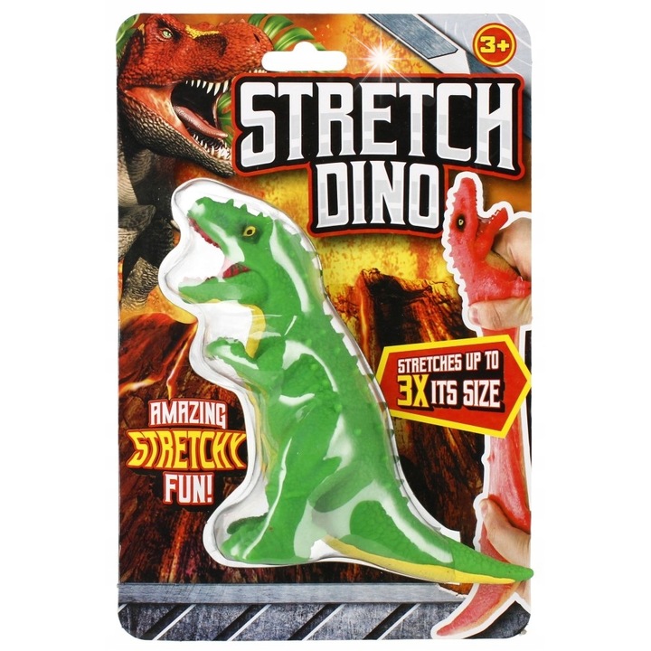 Gumiból készült dinoszaurusz figura, szett, többszínű, 30x15cm