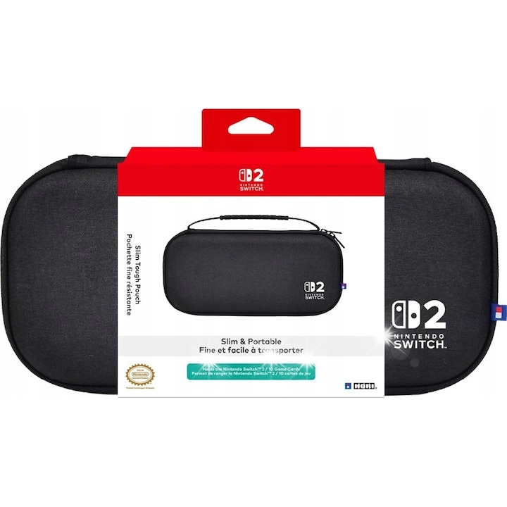 Etui Slim Tough Pouch Nintendo Switch 2-höz, fekete, 295xmm
