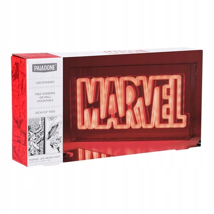 Lampa neon Marvel, Paladone, 30cm, alimentare USB, design original