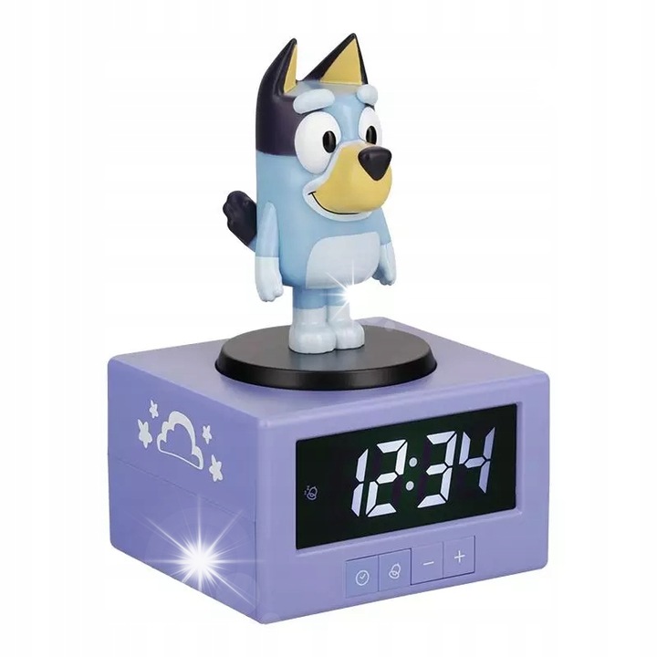 Будилник Bluey Icon, Paladone, 15,6 см, функция нощна лампа, фигурка Bluey
