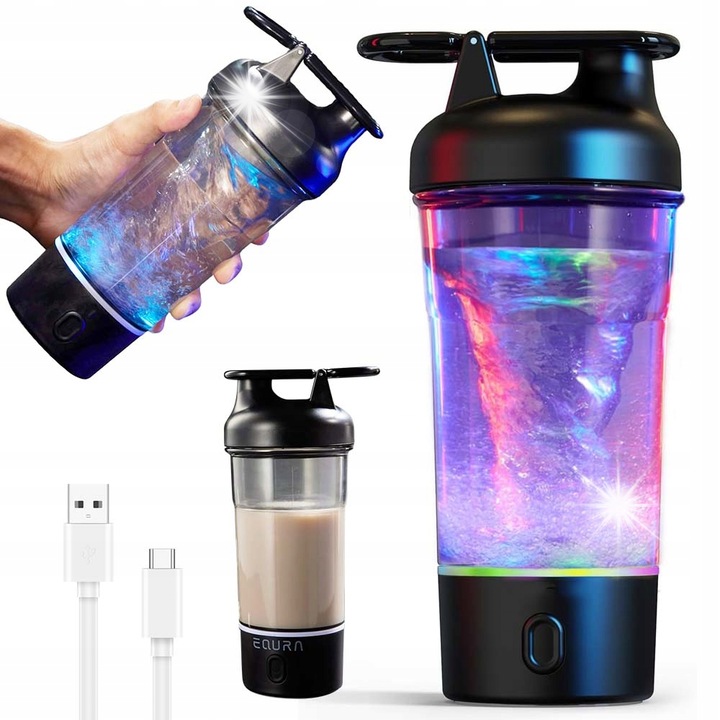 Set blender manual 4 in 1 Sokany, 500W, 2 viteze, negru, 36cm