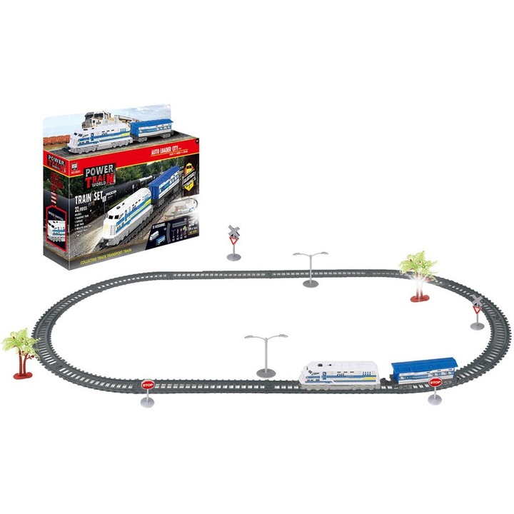 Trifox játékvonat, 22 részes készlet, 32x25x7cm, 6 év feletti gyermekeknek