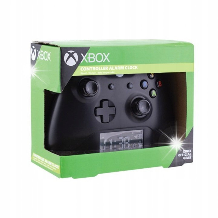 Декоративен часовник Xbox, реплика на контролер, черен, 15,1 см