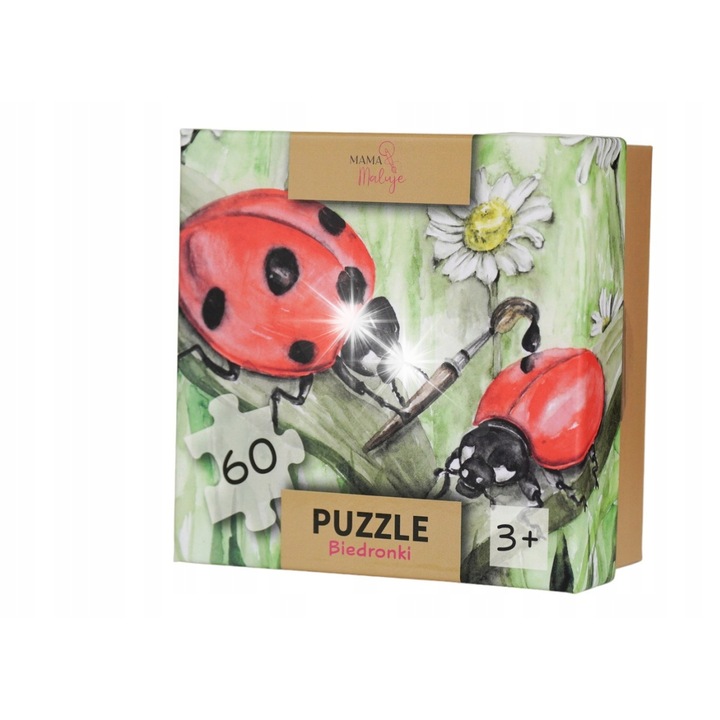 Puzzle 60 darabos, Mama Maluje, Katicabogár