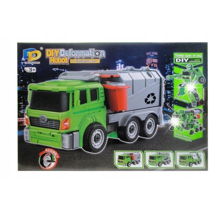 Építőkészlet, jármű, 39x28x8cm, élénk színek