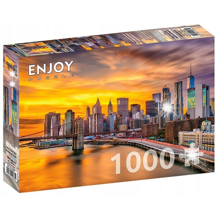 Puzzle Enjoy 1000 darabos készlet, New York, többszínű