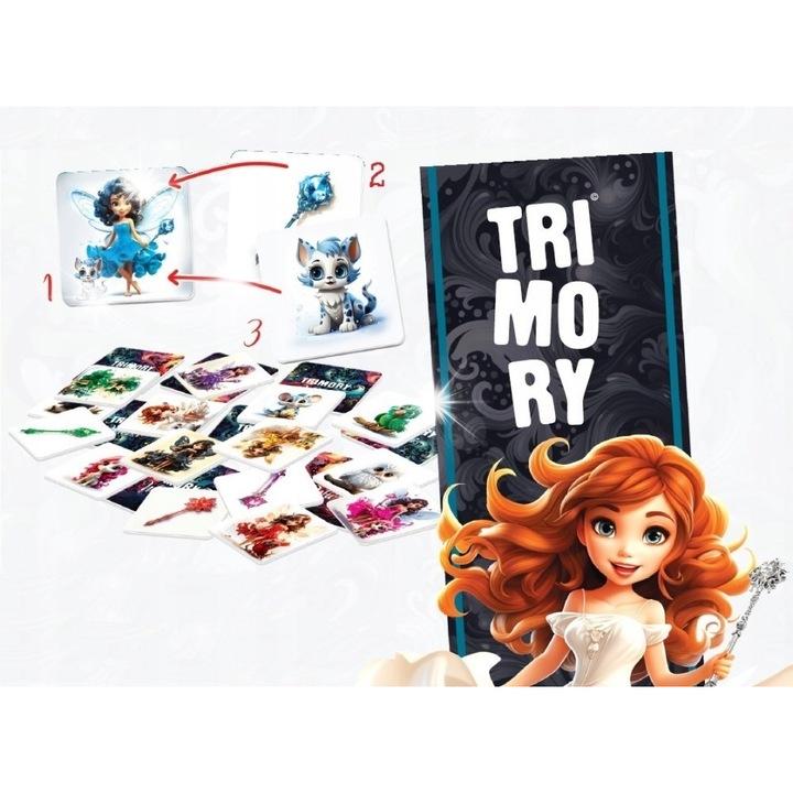 TRIMORY Wrozki társasjáték, készlet, memóriajáték, 3 elem, gyönyörű grafika