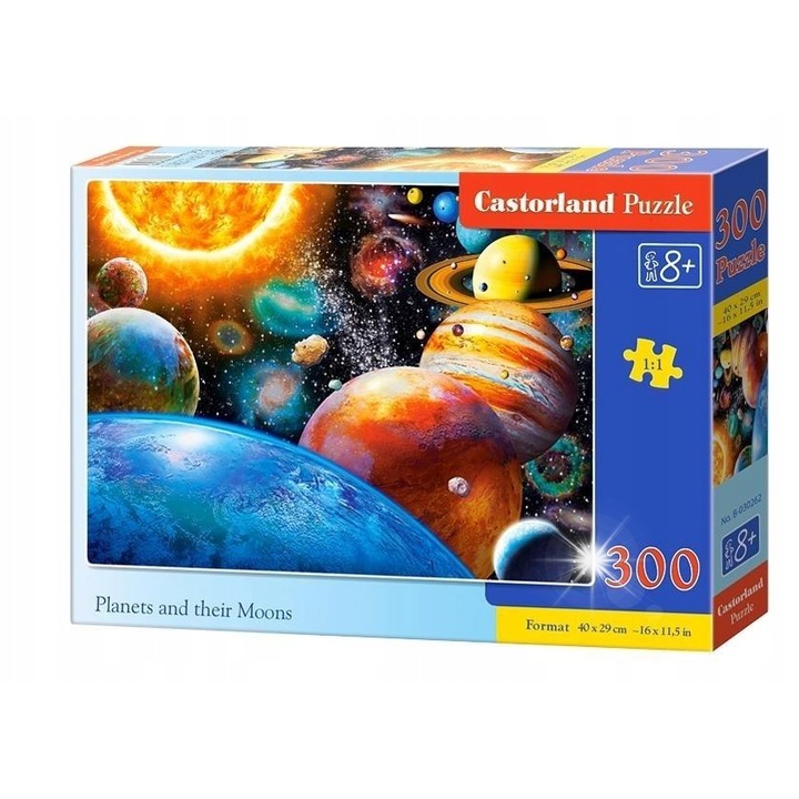 Пъзел Castorland Планети и Луна, 40x29см, за деца, развива паметта