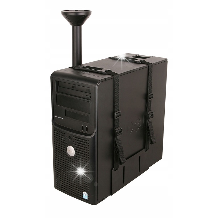 Поддръжка за компютърно бюро, Techly, регулируема, 20 кг, черна, 605x235 мм