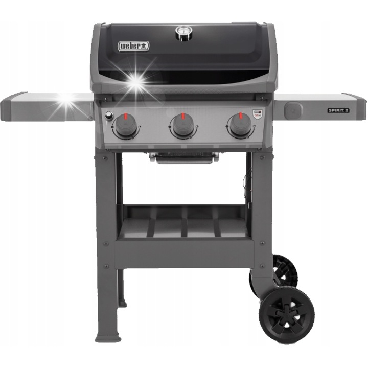 Газов грил Weber Spirit II E-310 GBS, 3 горелки, 60x46см, със странични маси