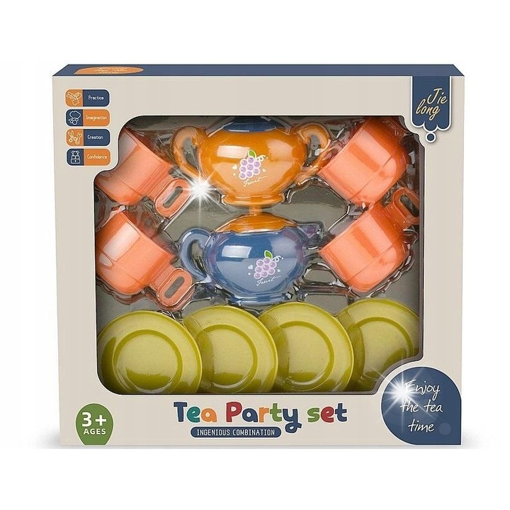 Gyermek teáskészlet, ADAR, 31x28,5x8cm, többszínű