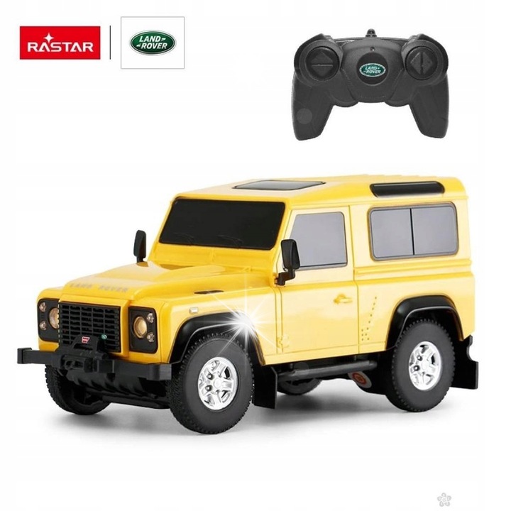 R/C Masinuta Land Rover Defender 1:24, króm részletek, független felfüggesztési rendszer, többszínű, 0.5 kg