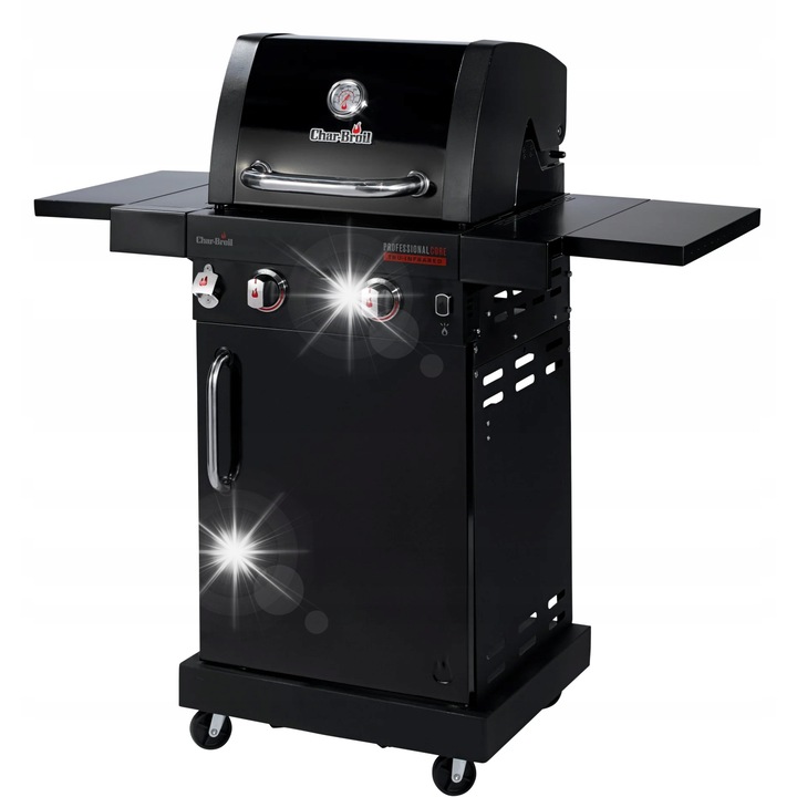 Газов грил Char-Broil Professional, 2 горелки, 6 kW, черен, 120x54x124,7 см