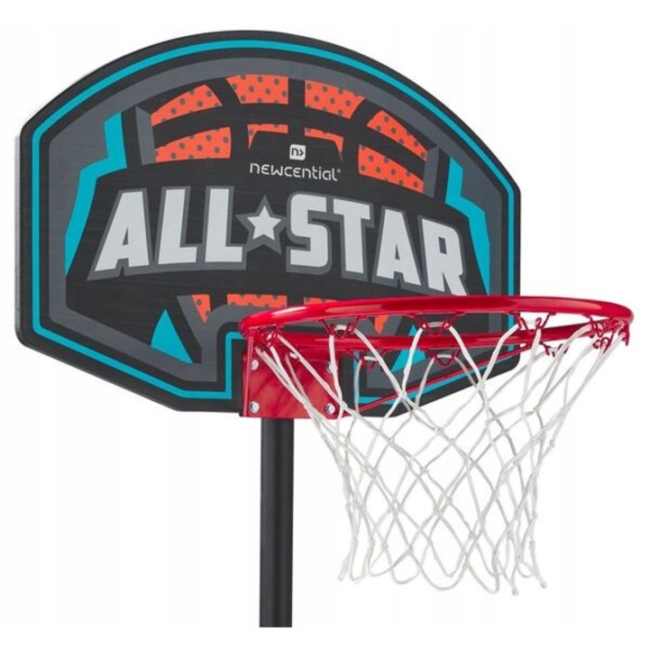 Kosárlabda kosár állványon, állítható 170-210 cm, méretei 55x170x75 cm, nyílás 43 cm, kültéri használatra