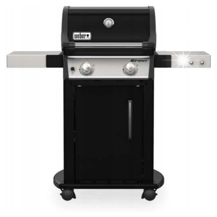 Газов грил Weber Spirit E-215, 2 горелки, 2340 см², черен, 121x81x160 см