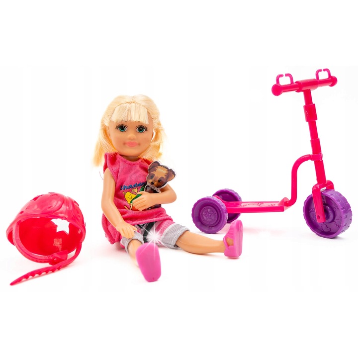 Ciuciubabka oktatóbaba, Lala, 12 darabos készlet, robogón, többszínű