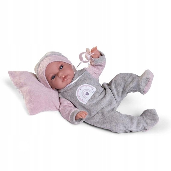 Baby Toneta spanyol baba 70363, 34cm, rózsaszín-biztonságos, kiegészítőkkel, szett